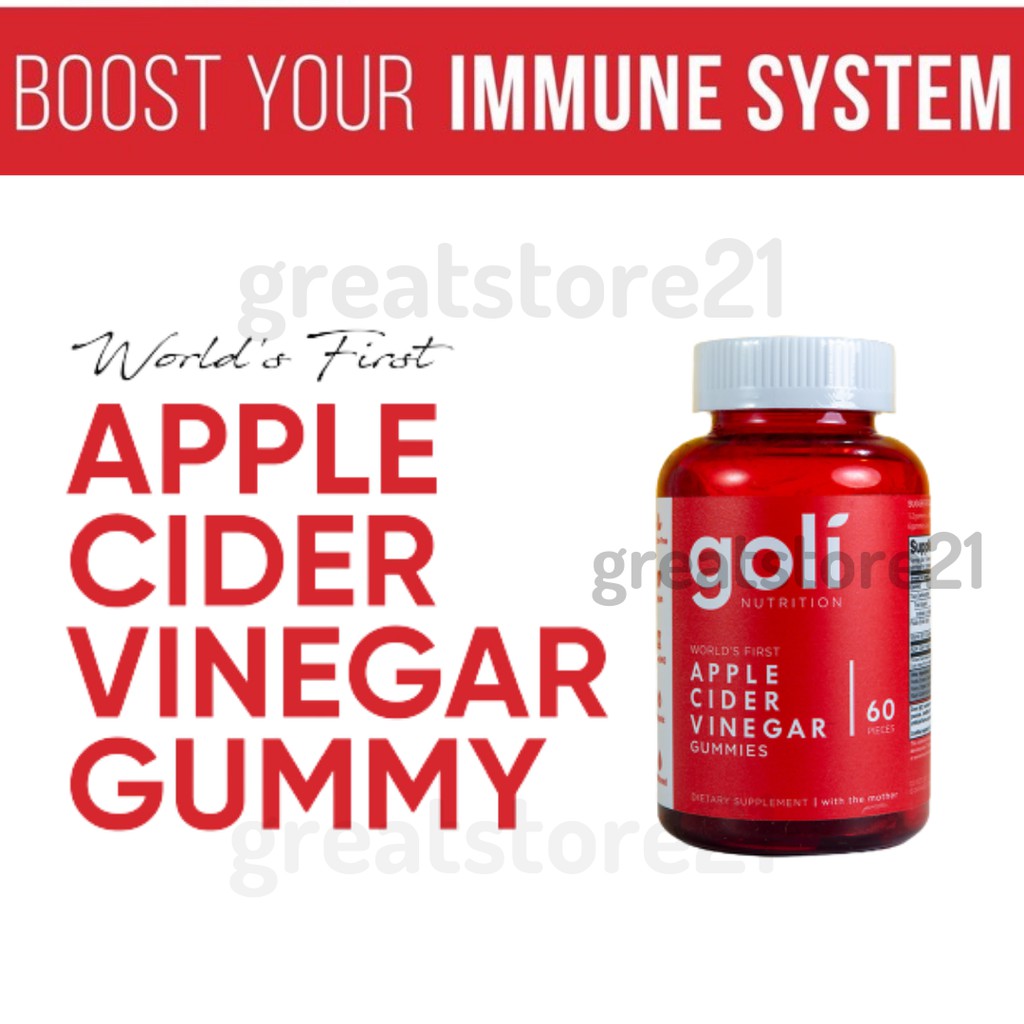 Goli Apple Cider Vinegar Gummy 60s from US Healthy Digestion Weight Loss Shopee Malaysia