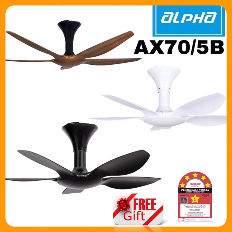 ALPHA - AX70 5B 42/56 Inch DC Motor Ceiling Fan with 5 Blades (8 Speed ...