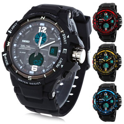 SKMEI Men s Dual Time Display Hybrid Digital Watch SWTH 056 Shopee Malaysia