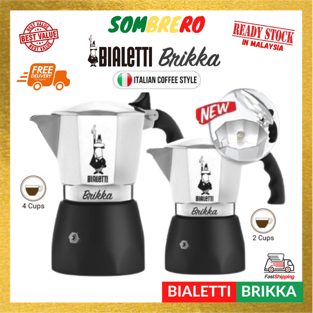 Moka Bialetti Brikka 2 cup | New version 2020