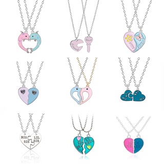 Necklace Bff Necklace 2 Kinds Of Cute Necklaces Aesthetic Pendant  Accessories Kawaii Friendship Bestie Best Friend Gifts For Teen Girls,  Alloy Steel