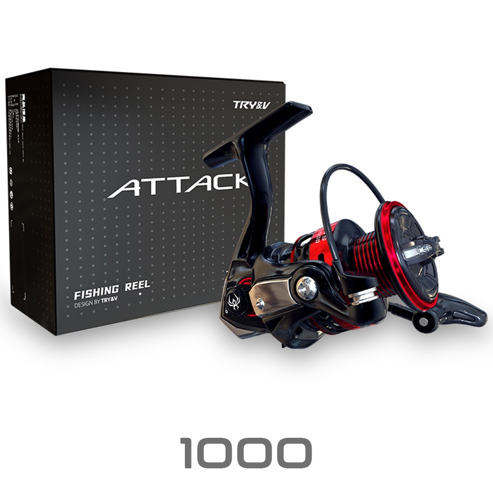 Fishing Reel ATTACK 7+1 Stainless Steel (1000-6000series) Max Drag (up to  18kg) | Shopee Malaysia