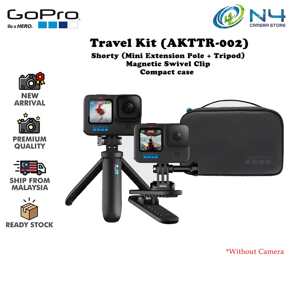 Travel Kit (Shorty + Magnetic Swivel Clip + Camera Case)