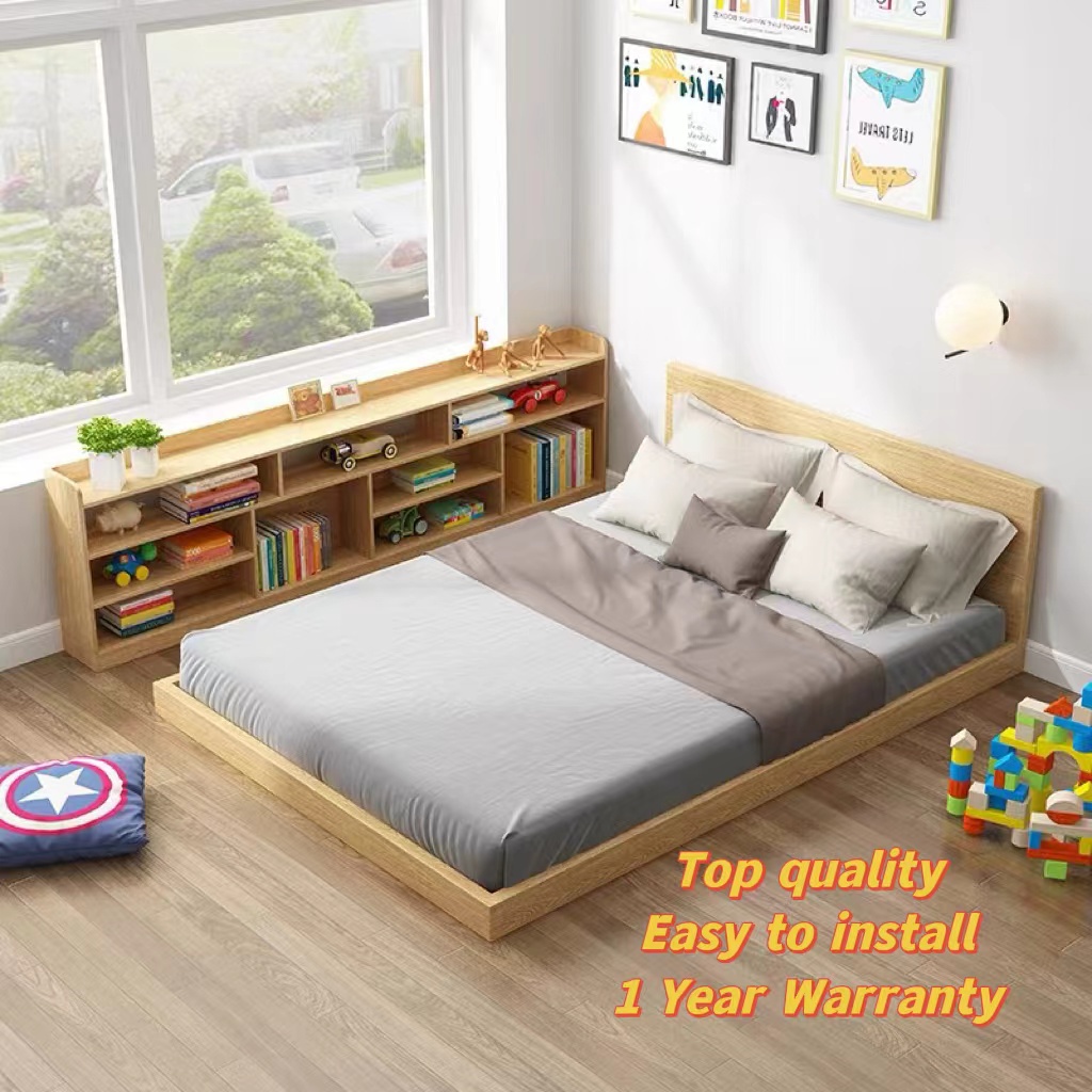 Strong Wood Japanese Tatami Bed Frame HDF Wood Waterproof Single Double ...