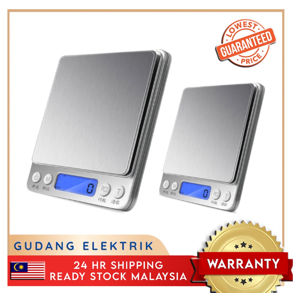 FREE TRAY Mini Electronic Food Scale Portable Digital Kitchen Weighing ...