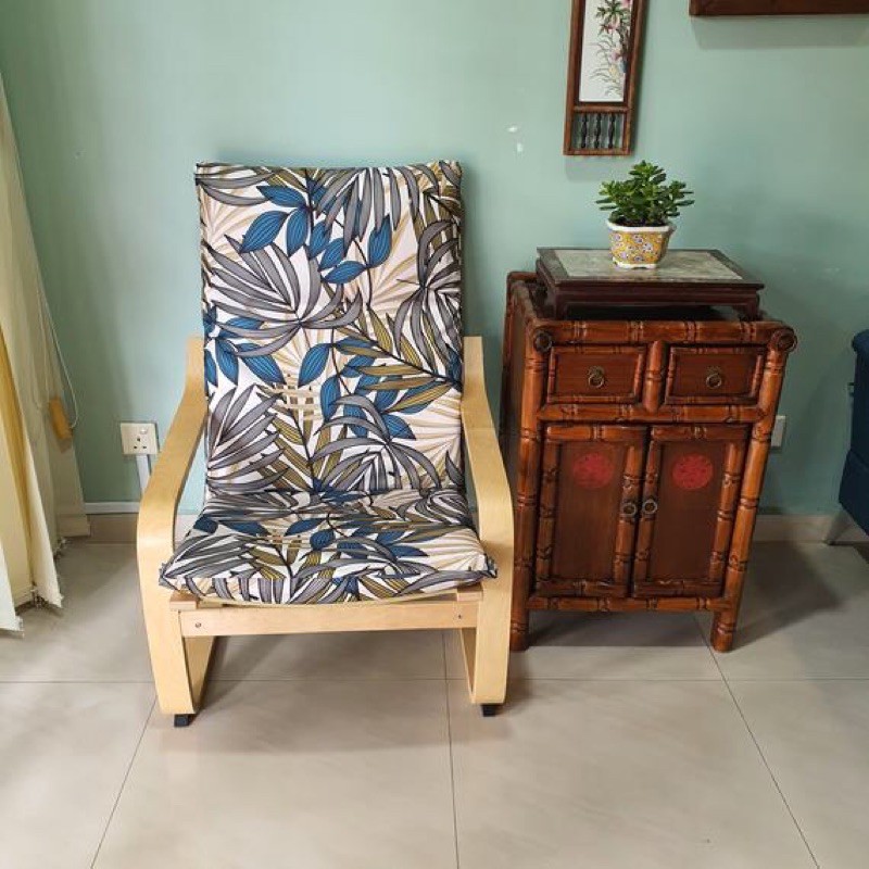 Forest Print Cushion Chair Cover Ikea Poang Chair Pello Chair Cover