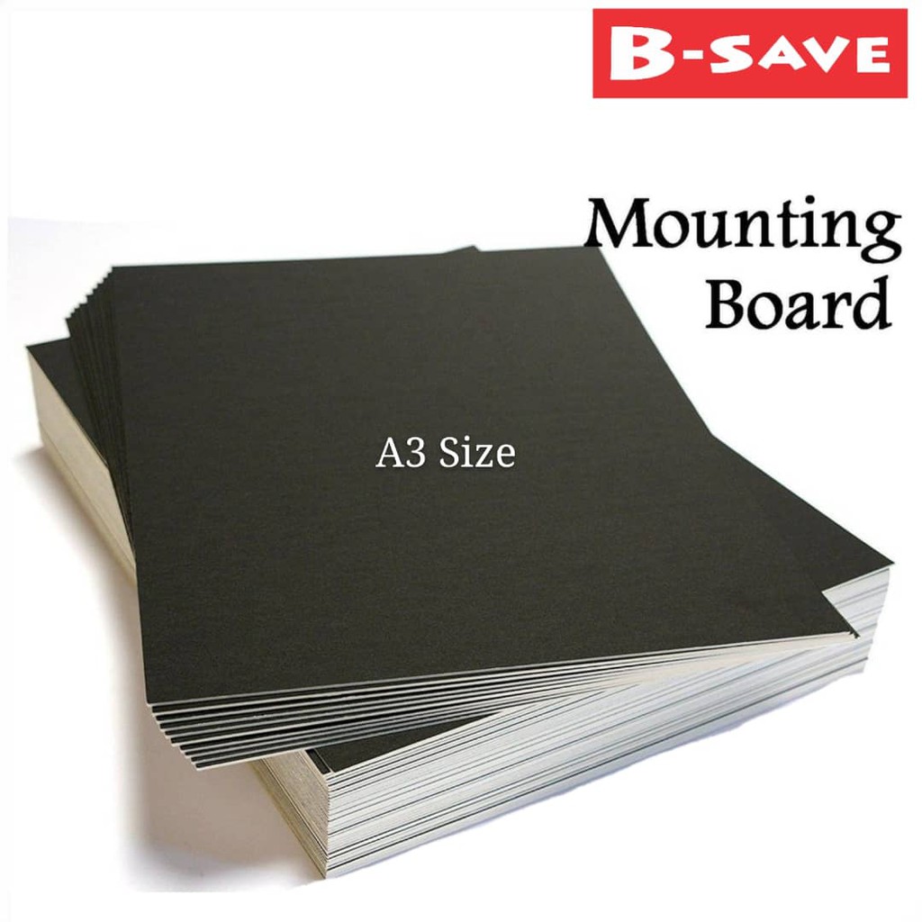 Mounting Board A3 800gsm Black 1pc | Shopee Malaysia