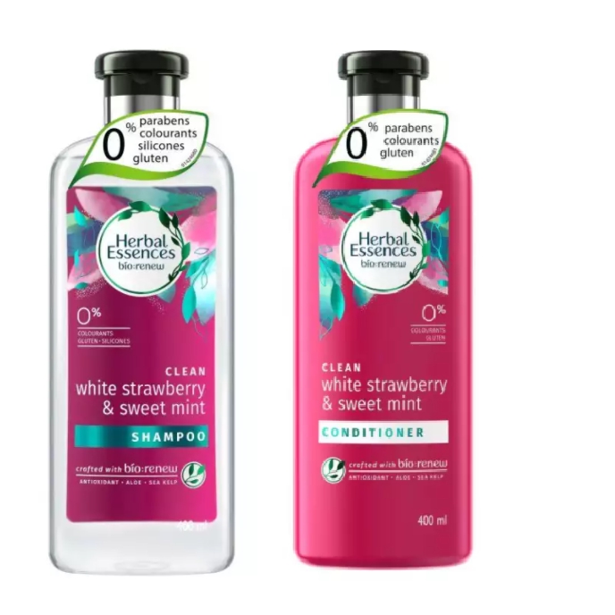 Herbal Essences Bio Renew Clean White Strawberry & Sweet Mint (400ml ...