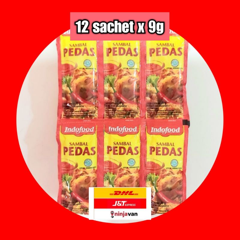 INDOFOOD Sambal Pedas Sachet Saos Expire DEC2022 Indofood Sachet 9gr ...