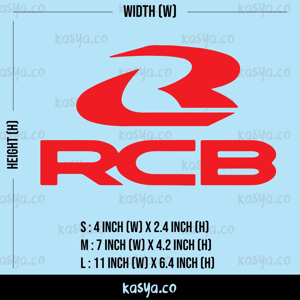 RCB RACING BOY LOGO vinyl sticker cutting | Shopee Malaysia