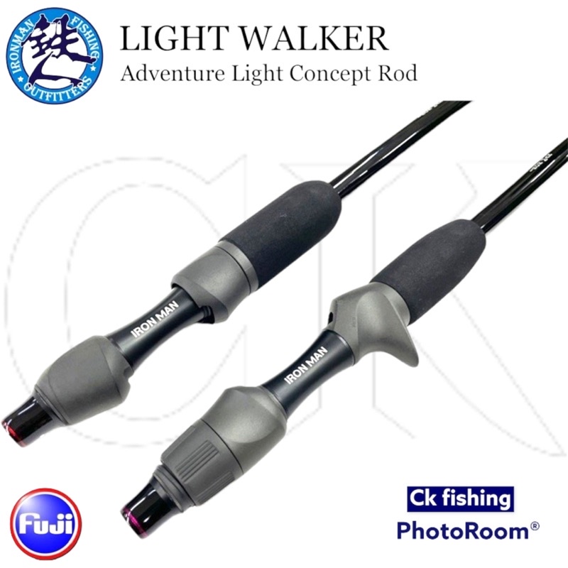 IRONMAN Light Walker Travel Adventure Concept Rod Fishing Rod / Fuji Guide  / Joran Pancing / Rod BC & Spinning LWS60XUL(2-6LB)