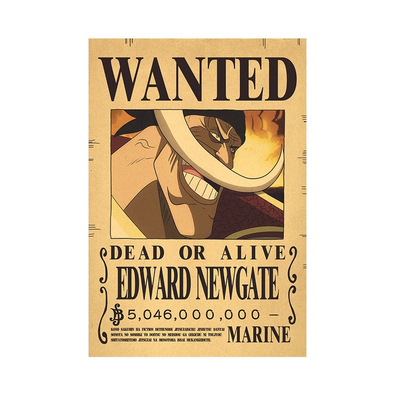 Poster one piece wanted wanted poster luffy gear 5 nika kraft paper ...