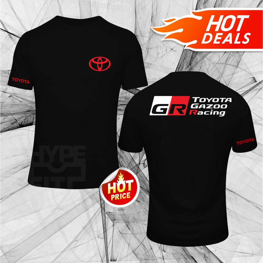 T-Shirt Toyota GR Gazoo Racing Logo Cotton 170GSM Unisex Short Sleeve ...