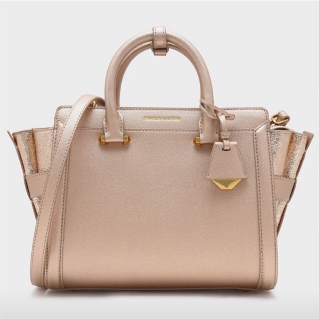 Charles & keith on sale boxy trapeze bag