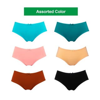 5 Pcs) Pokémon Ladies Cotton Spandex Midi Brief Underwear Assorted Colours  - PLD1002D
