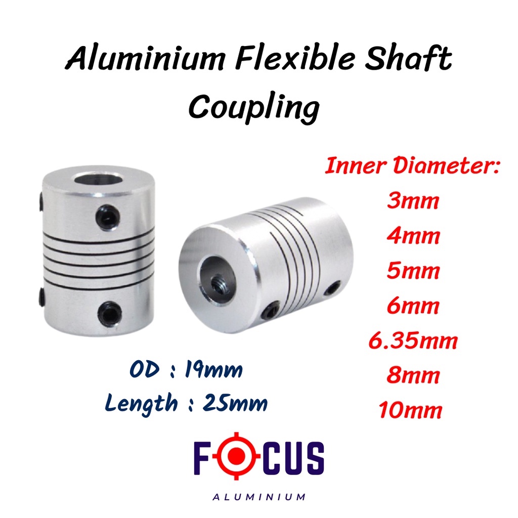 Aluminium Flexible Shaft Coupling Mini Coupling Diameter 3mm 4mm 5mm