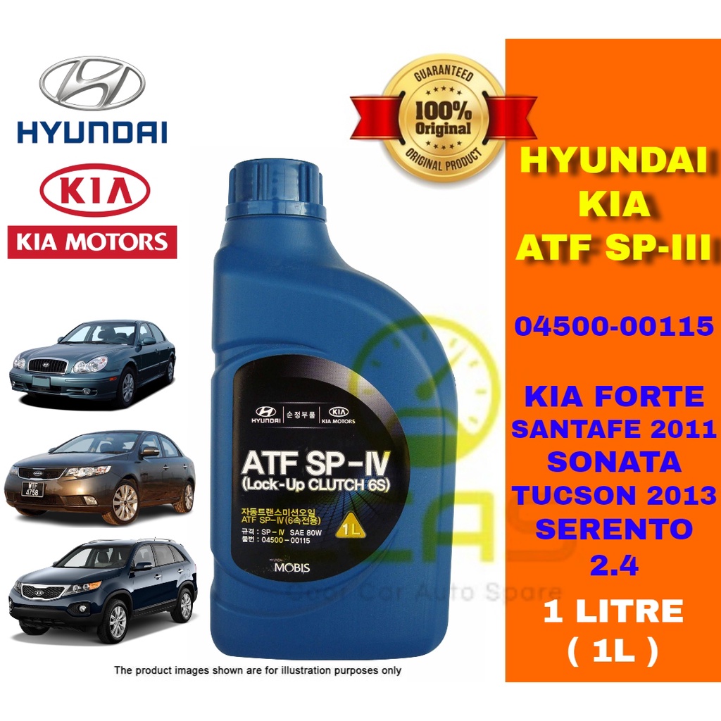 Kia Hyundai ATF SP4 SP-IV 1L - Forte Santafe Sonata Tucson Sorento-ATF ...