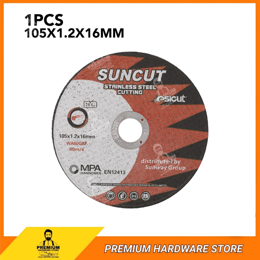 ESICUT 4 Inch Stainless Steel Cutting Disc 105 x 1.2 x 16MM Cutting