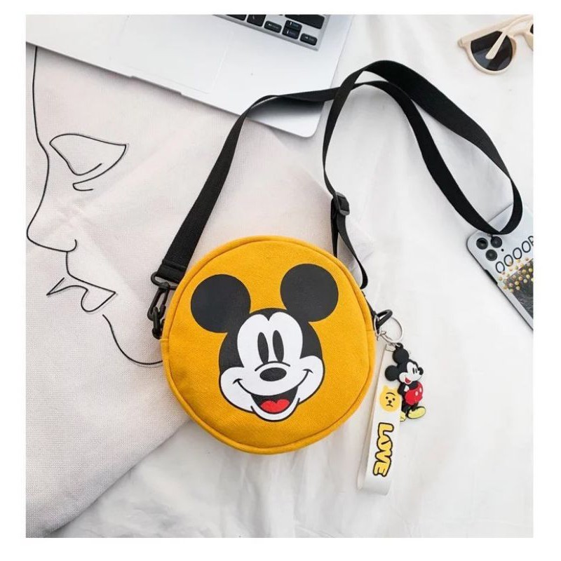 Mickey Mouse Sling Bag Girls Sling Bag Character Slingbag (Round MICKEY ...