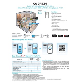 Daikin Ceiling Cassette Wifi Control 2hp 2.5hp 3hp Fcc-a Series R32 