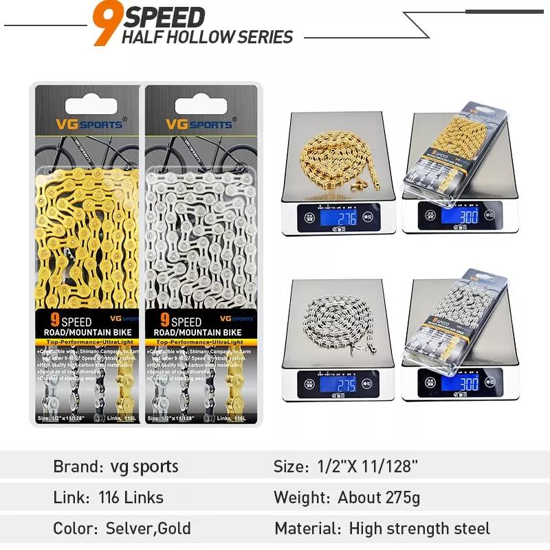VG Sports Bicycle Chain 6 7 8 9 10 11 Speed 8s 9s 10s 11s Velocidade ...