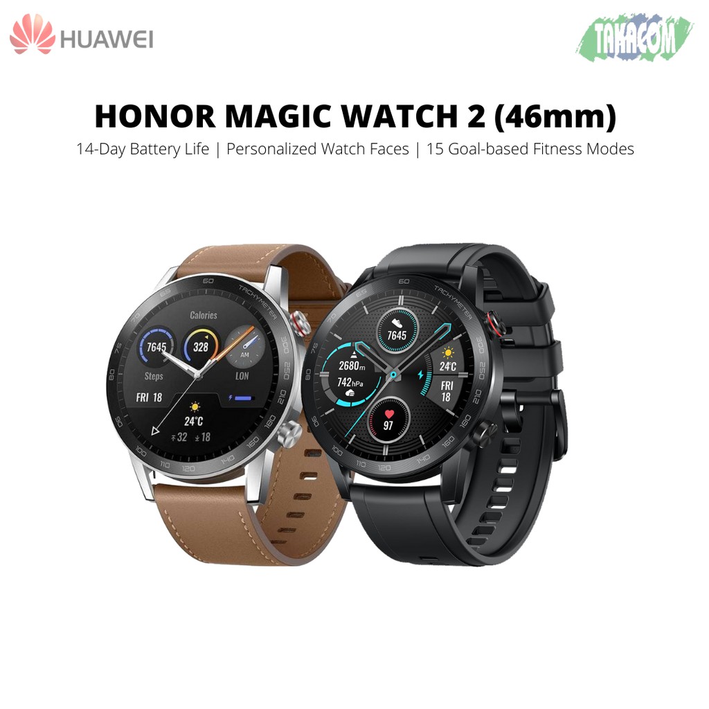 HONOR Magic Watch 2 46mm Charcoal Black Flax Brown OriginalHONORMYSet 1 Year Warranty TAKACOMCELLULAR Shopee Malaysia