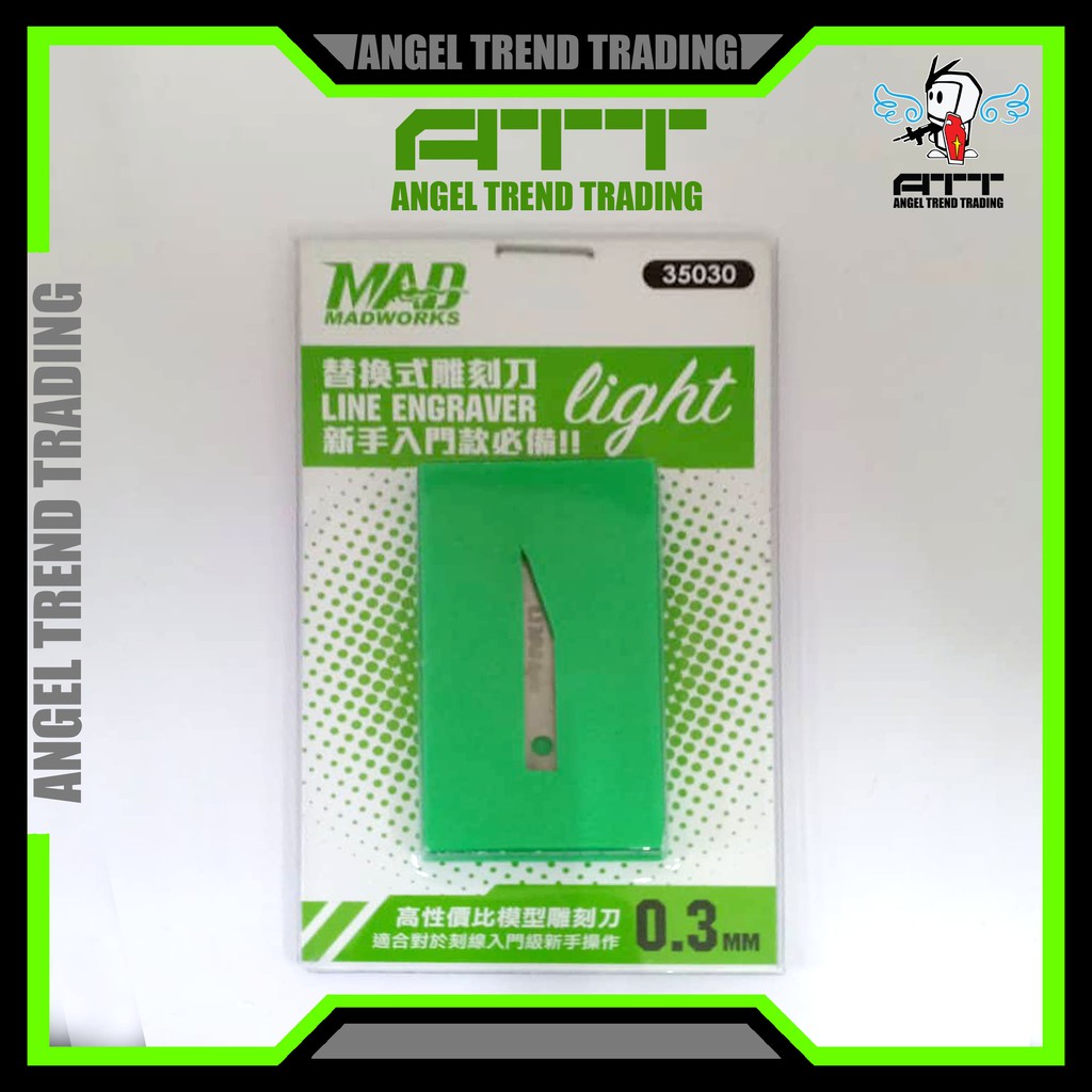 MADWORKS 0.3mm LINE ENGRAVER LIGHT CHISEL (Gunpla Airbrush Model Kit