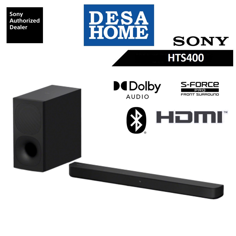 SONY HTS400 2.1 CHANNEL SOUNDBAR WITH POWERFUL WIRELESS SUBWOOFER