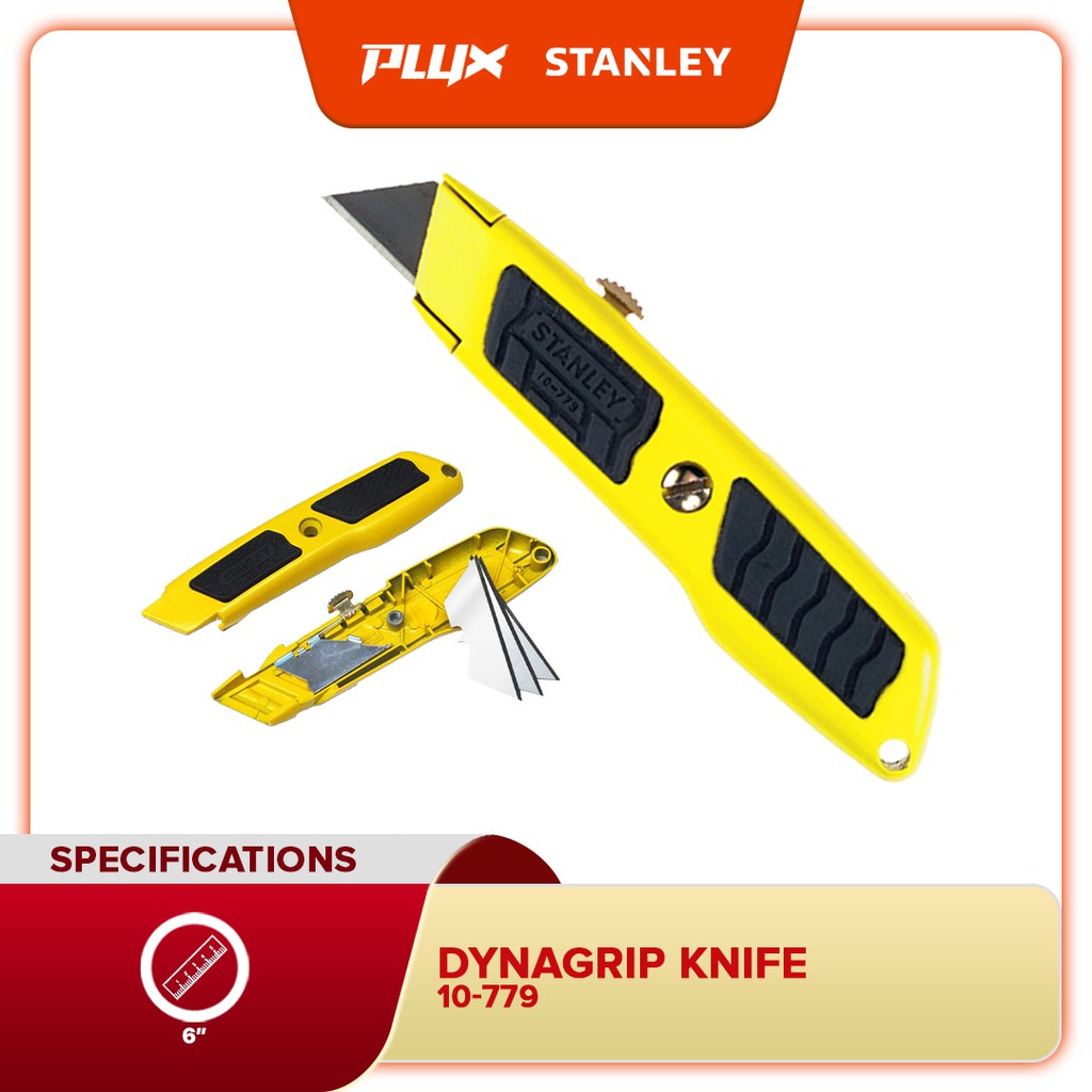 STANLEY STHT10779-8 6 Inch DynaGrip Retractable Utility Cutter Knife (  10779 , 10779-8 , 10-779 )