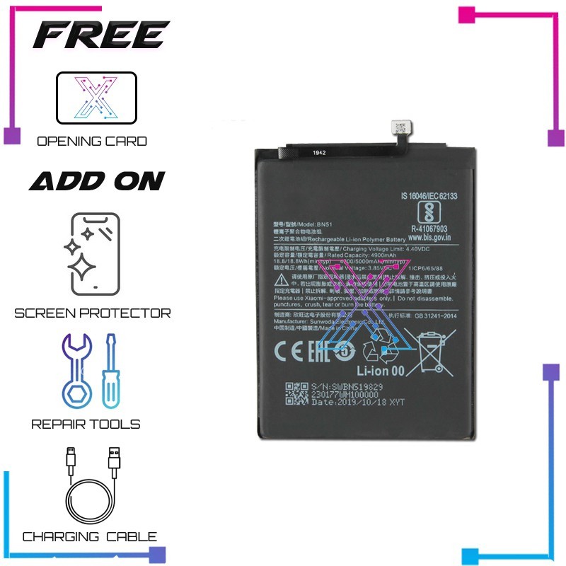 Battery Bateri BN51 For REDMI 8A / REDMI 8 (4900 mAh) | Shopee Malaysia
