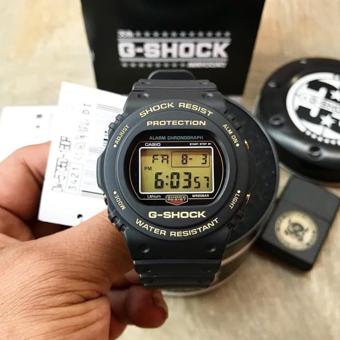 Casio G Shock 35th Anniversary Gold Screwback Limited Model DW5735D 1B Shopee Malaysia