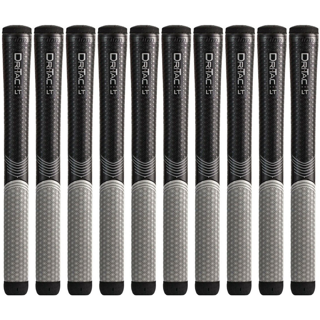 Winn DRITAC LT Black / Gray Oversize Jumbo Golf Grip (+1/8) New (One