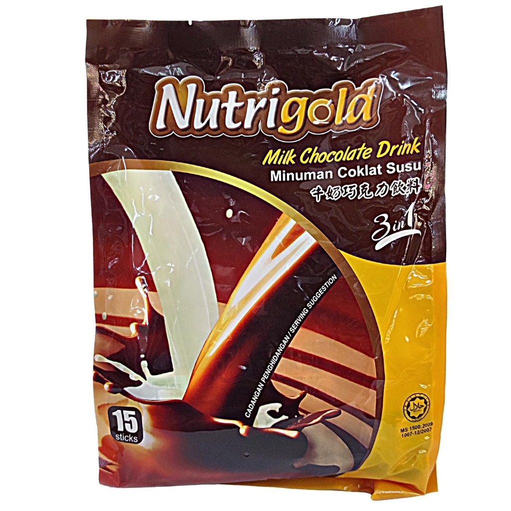 NUTRIGOLD Instant 3 in 1 Milk Chocolate Drink / Hot Chocolate