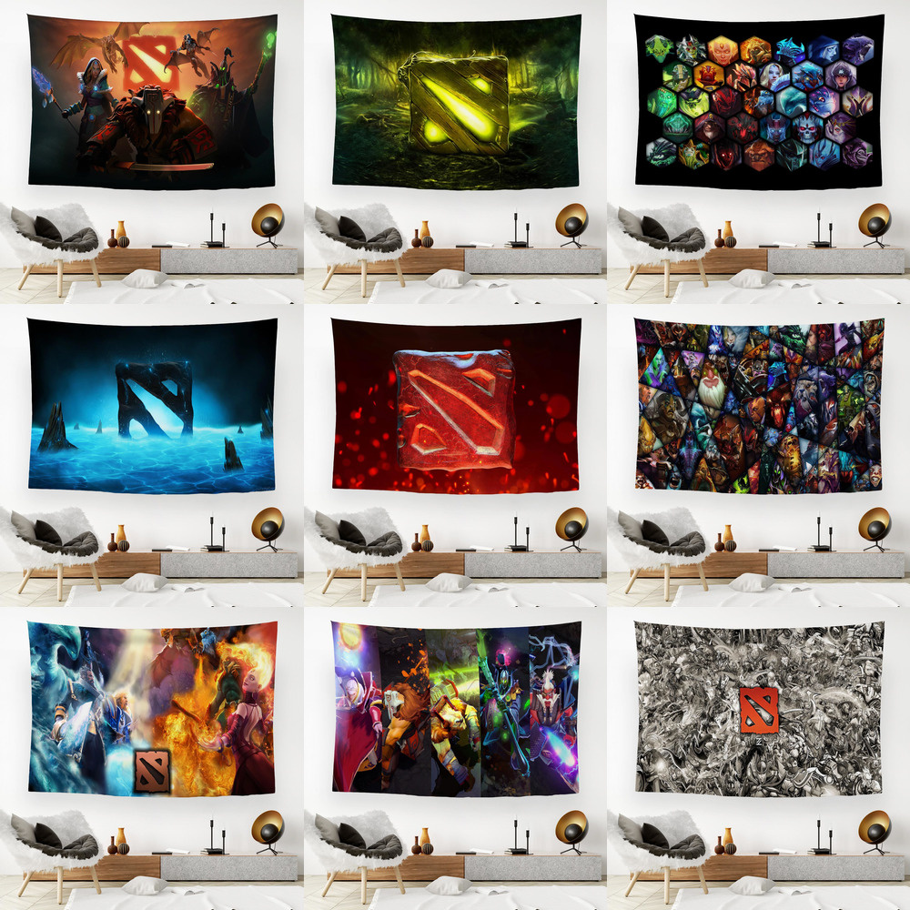 Game DOTA2 Tapestry Bedside Wall Decoration Background Cloth Digital ...