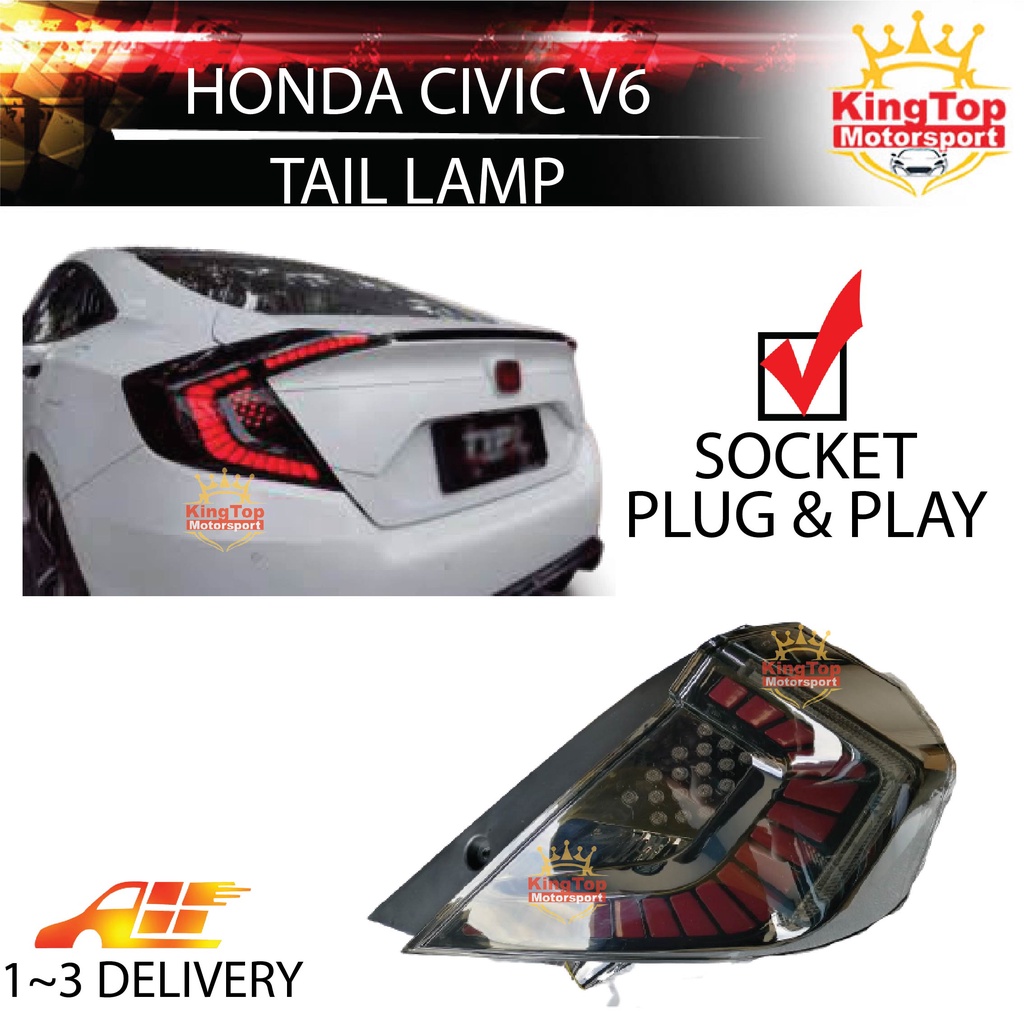 Honda Civic FC V6 2014 2020 tail lamp with sequential signal and ...