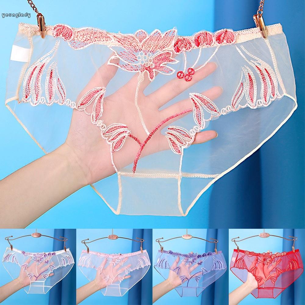 [Readystock]Women Briefs Mesh Polyamide Seamless Sexy Transparent Underpants Underwear&YOUNGER