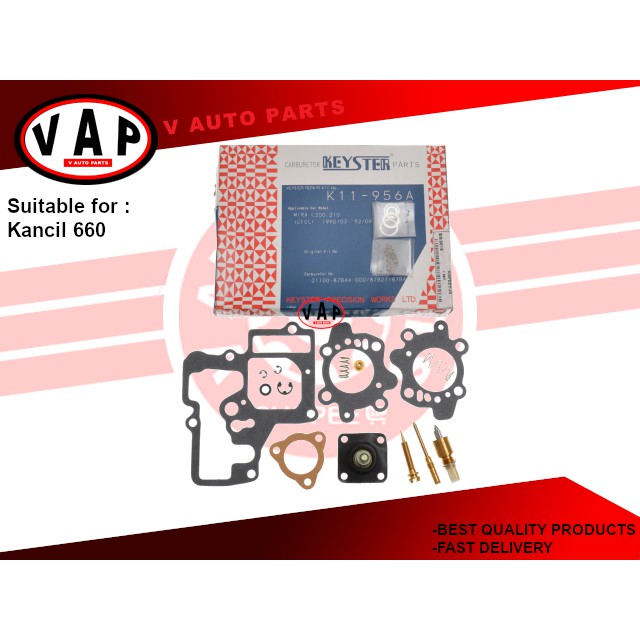 Perodua Kancil 660 Carburetor Repair Kit K11956A (KEYSTER) Made in Japan Carb R/Kit Shopee