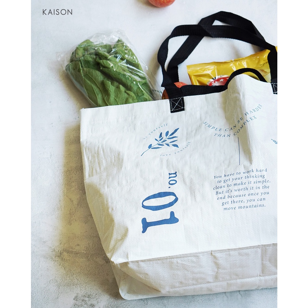 KAISON Beg Guni Bag Biru S/M/L/ Shopping Bag Recycle Reusable Laundry