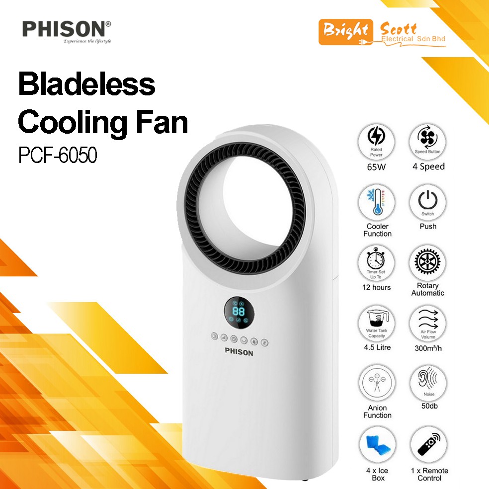 Phison PCF-6050 Bladeless Cooling Fan (4.5L) | Shopee Malaysia