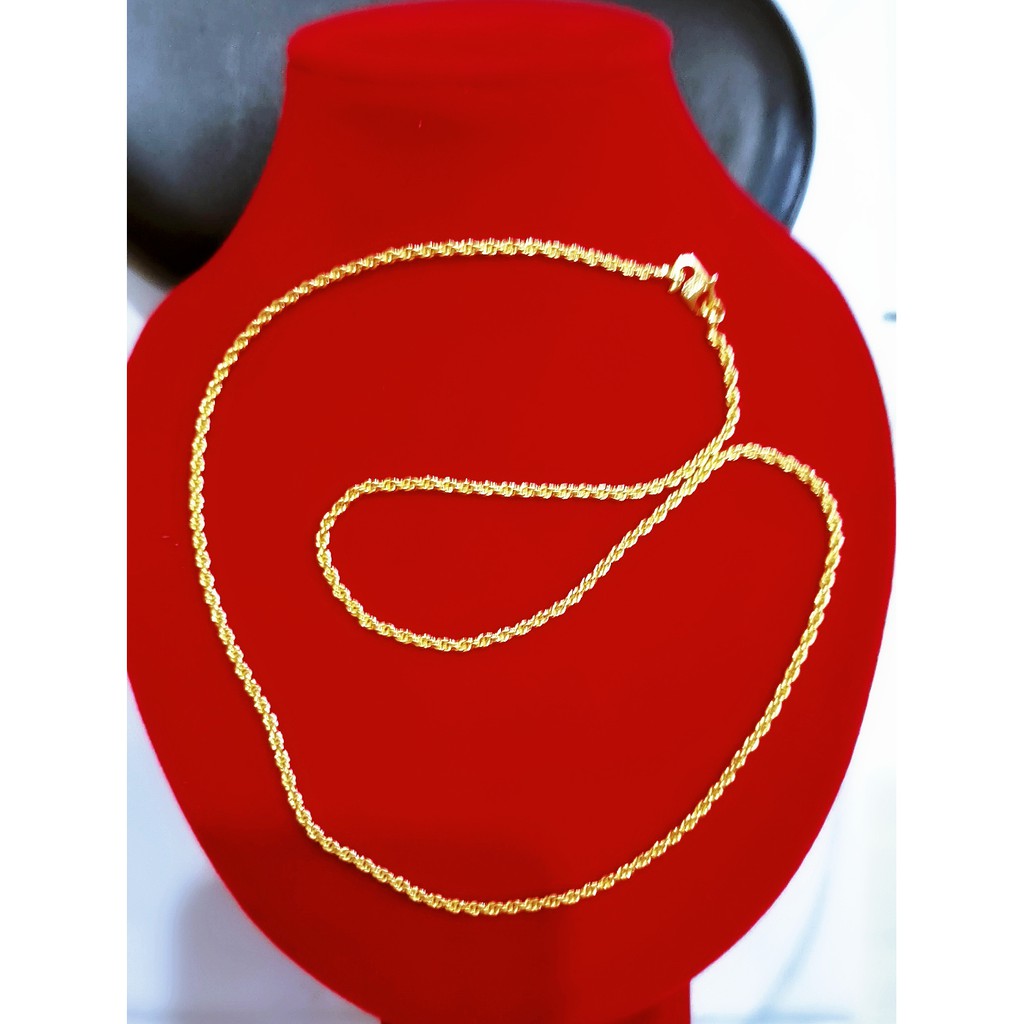 Rantai Leher Pintal Mm Cm Cm Cm Cm Emas Bangkok Jewellery Necklace Golden Plated