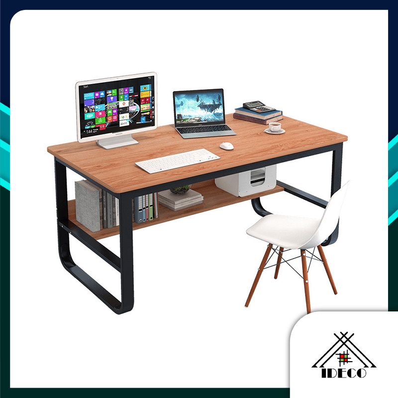 iDECO 120cm / 140cm Computer Desk Home And Office Computer Table Simple