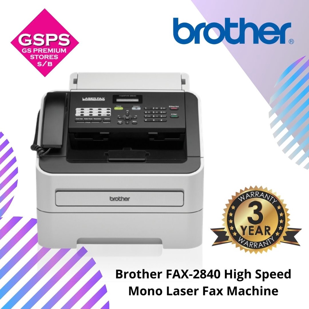 Brother FAX-2840 High Speed Laser Fax Machine Printer | Shopee Malaysia