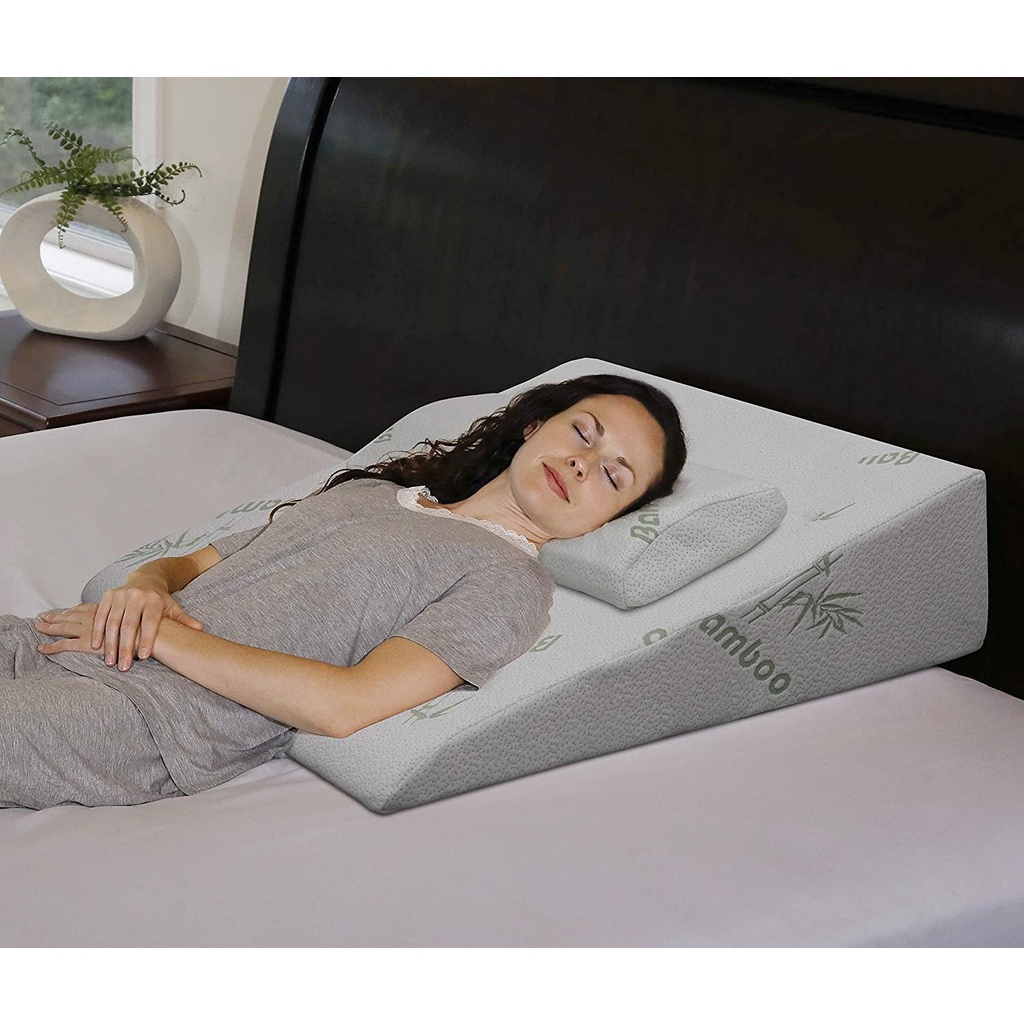 InteVision Extra Large Foam Bed Wedge Pillow 33 x 30.5 x 7.5 Headrest Pillow in ONE Package Shopee Malaysia