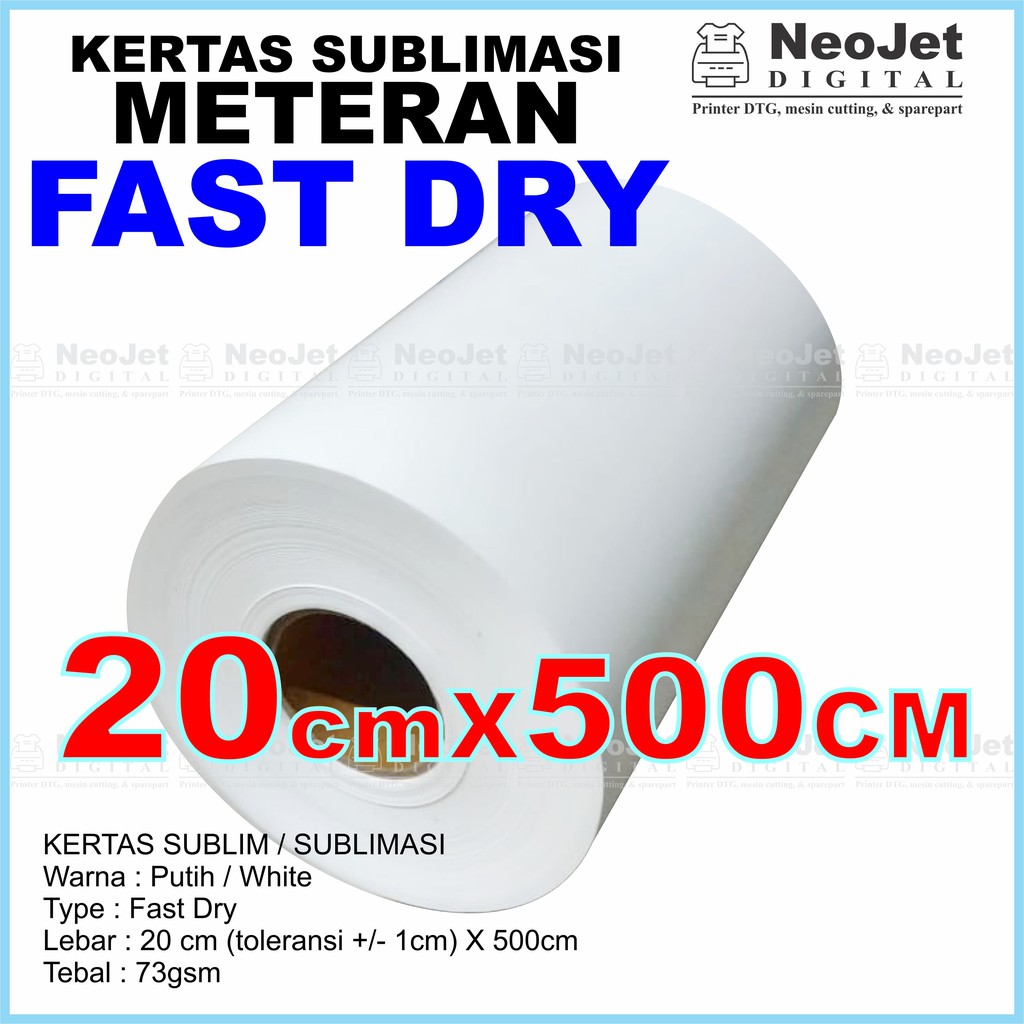 Sublime Sublimation Transfer Paper Meter 20cm x 500cm | Shopee Malaysia