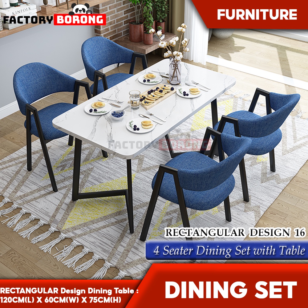 FB (READY STOCK MALAYSIA) HP027 Premium 4 Seater Modern Dining Table ...