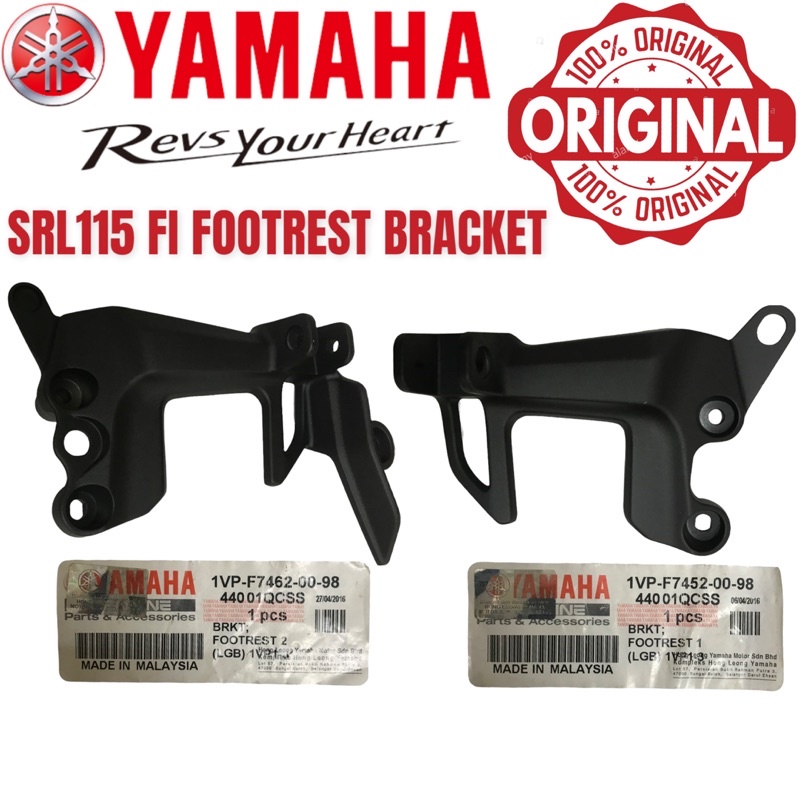 YAMAHA SRL115 FI REAR FOOTREST BRACKET 100 ORIGINAL LAGENDA 115 FI