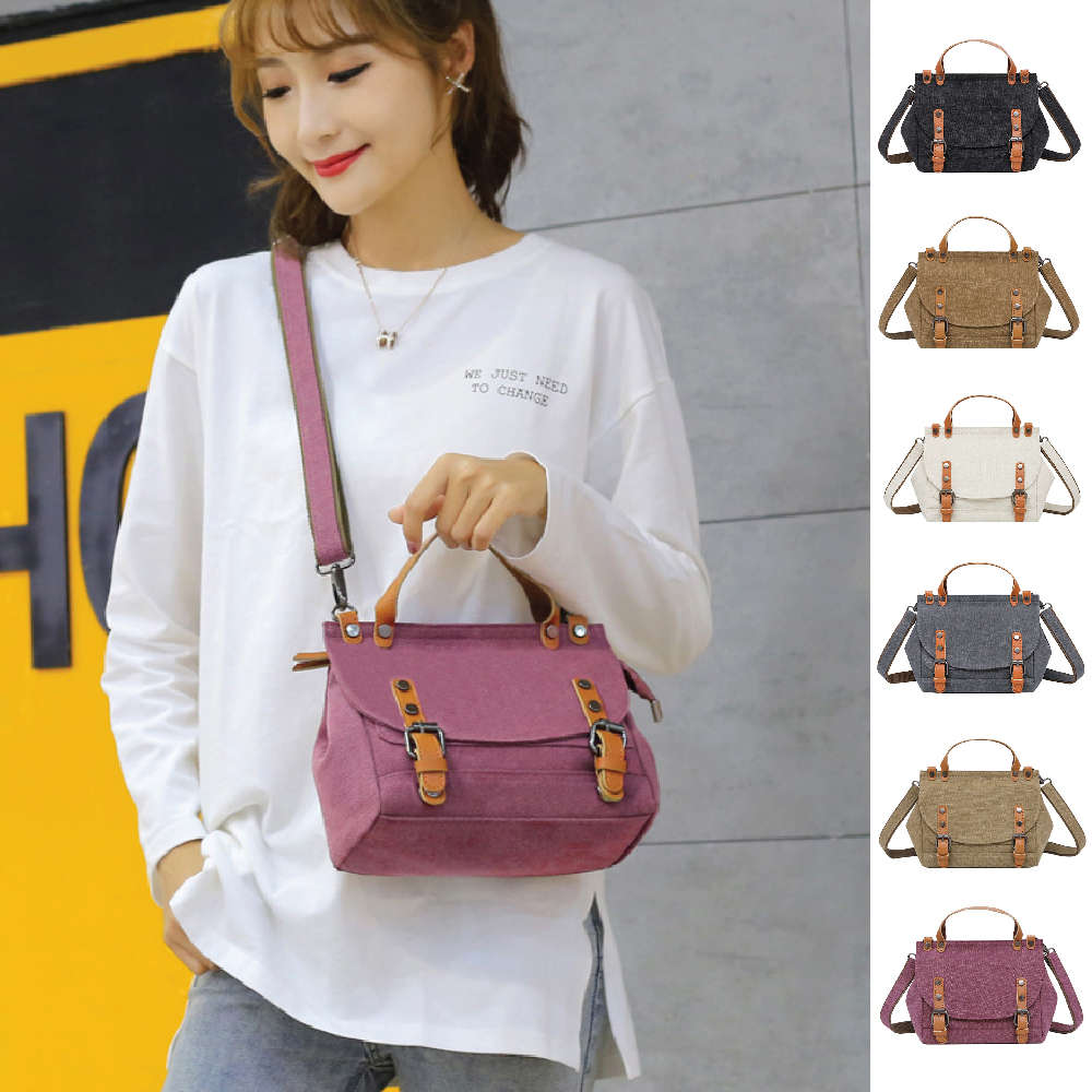 Sling Bag Kanvas Tali Panjang Pemegang Cute Comel Bergaya Simple Ladies Sling Canvas Bag Nice Cute Modern Shopee Malaysia