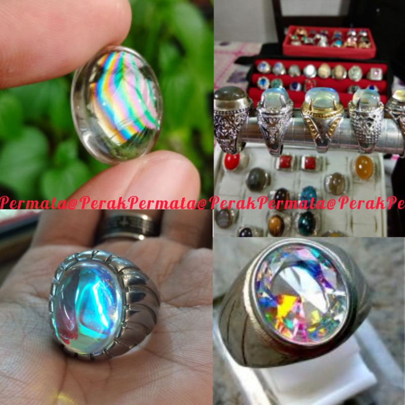 Cincin Batu Akik Kalimaya Pelangi Pm Saiz Jari Anda Harga Terbaik