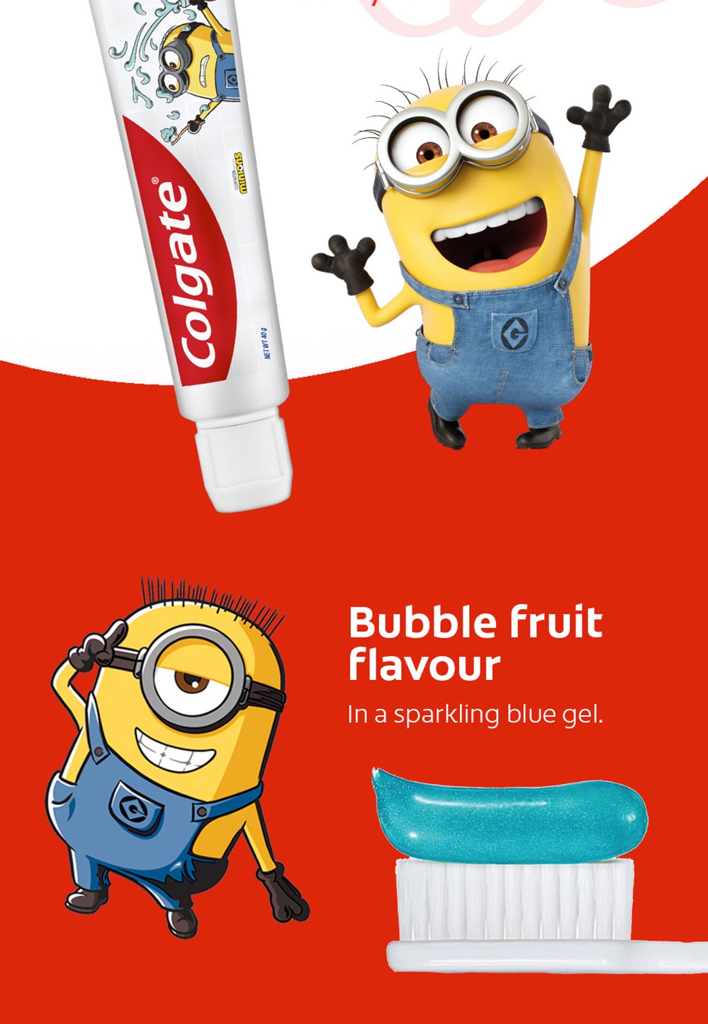 Colgate Kids Minion Toothpaste 40g + Toothbrush 5-9 Years (Ultra Soft ...