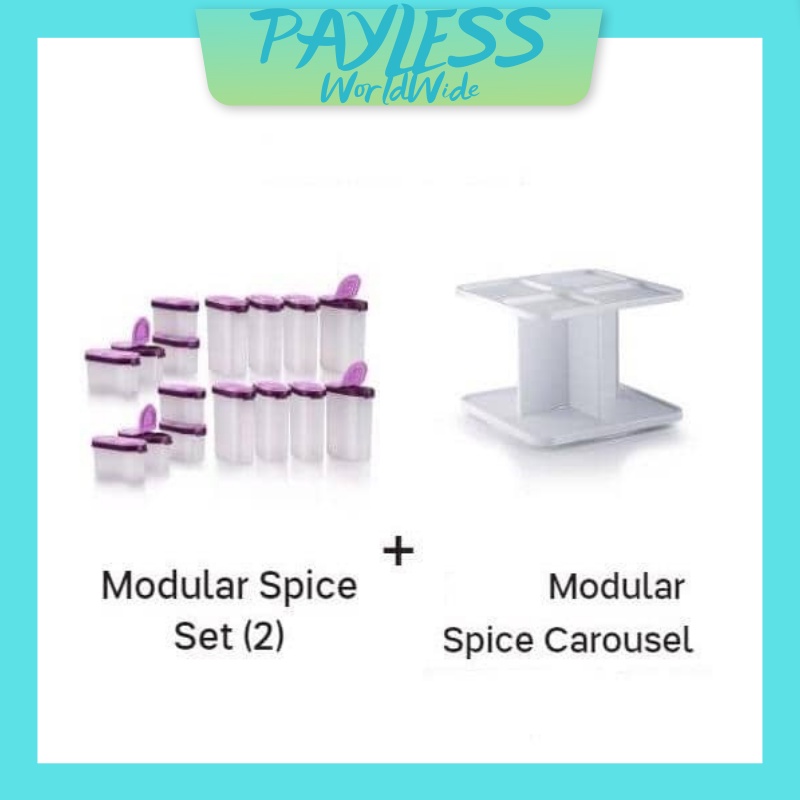 Tupperware Modular Spice Set 360 Degrees Rotating Carousel 2-Tier Rack ...
